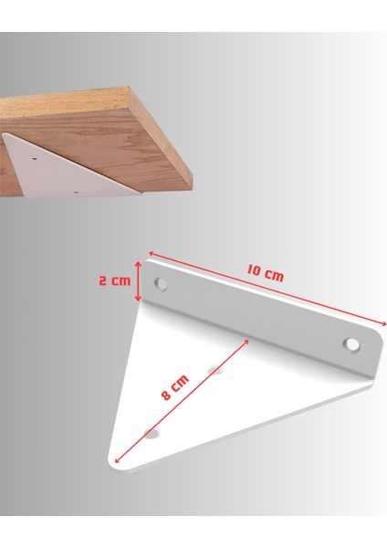 2'li Gizli Duvar Rafı Askı Aparatı - Sağlam Metal Üçgen Raf Tutucu Braketi fiyatları