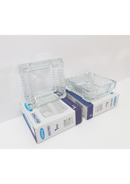 2 Adet Cam Küllük 10X10X3.5 cm Kare Cam Küllük Kül Tablası fiyatları