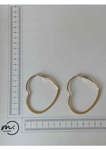 316 L Cerrahi Çelik Büyük Boy Paslanmaz Kararmaz Kalp Çelik Küpe modelleri