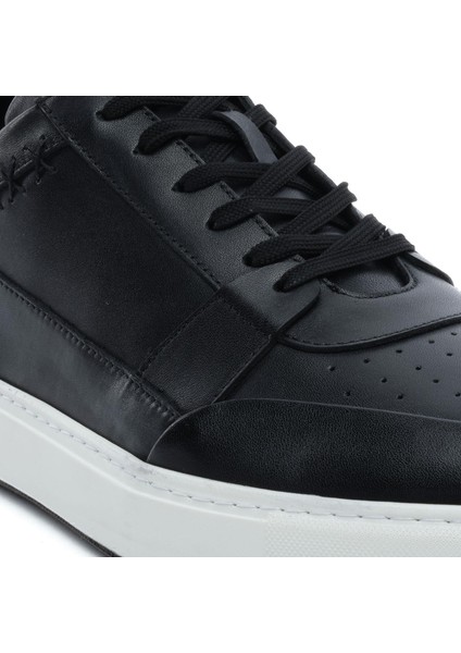 64702L Siyah Hakiki Deri Erkek Sneaker indirimleri