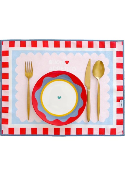 Etnik, Sloganlı, Kareli, Damalı, Çizgili, Renkli, Kenar Biyeli Amerikan Servis 35X45 cm (1 Adet) fiyatları