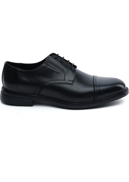 64706 Siyah Hakiki Deri Erkek Klasik Ayakkabı