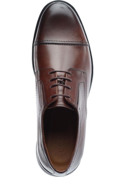 64706 Kahverengi Hakiki Deri Erkek Klasik Ayakkabı modelleri