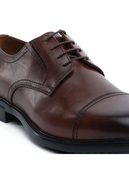 64706 Kahverengi Hakiki Deri Erkek Klasik Ayakkabı indirimleri