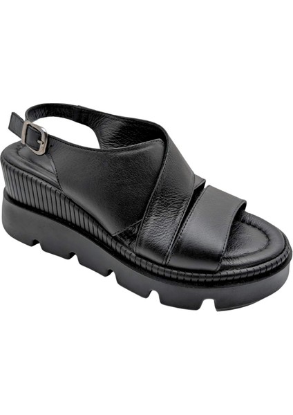 Leggero - Kadın Dolgu Topuklu Sandalet - Siyah - 39 fırsatları