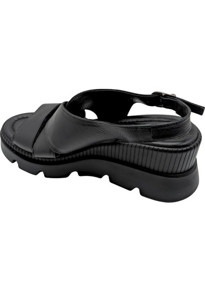 Leggero - Kadın Dolgu Topuklu Sandalet - Siyah - 39 indirimleri