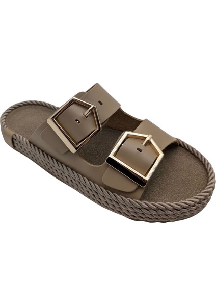 Sogno Estivo - Kadın Düz Terlik - Bej - 36 fırsatları