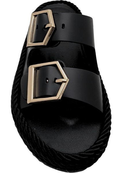 Sogno Estivo - Kadın Düz Terlik - Siyah - 37 modelleri