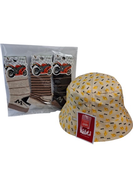 4-8 Yaş Erkek Yazlık Fört Şapka Vakre 3 Renk 7-8 Yaş Çorap 4 Lü Set fırsatları