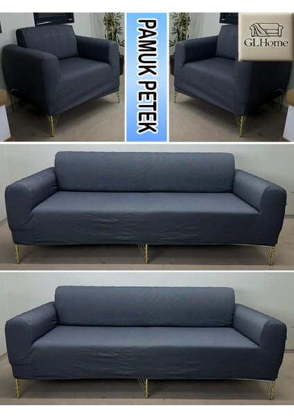 %100 Pamuk Petek Kumaş 3+3+1+1 Komple Giydirme Kanepe&çekyat, Bohem, Porto, Vb. Model Koltuk Kılıfı fırsatları