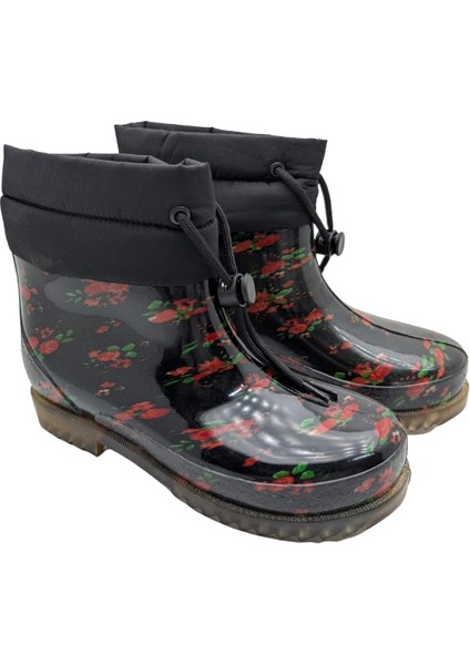 Belle Pluie - Kadın Konçlu Yağmur Çizmesi - Kırmızı - 39