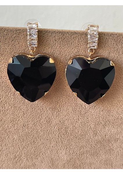 Parlak Zirkon Taşlı Büyük Boy Tasarım Abiye Küpe