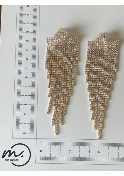 Zirkon Parlak Taşlı Büyük Boy Tasarım Abiye Küpe fiyatları