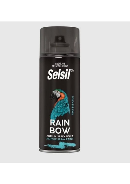 Selsil Rainbow Akrilik Sprey Boya 9005 Parlak Siyah