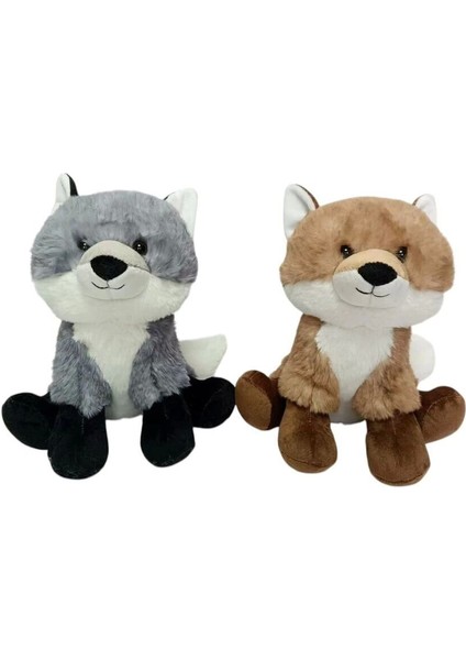 PB31563-23 Peluş Oturan Tilki 23 cm - 1 Adet Stokta Olan Gönderilir