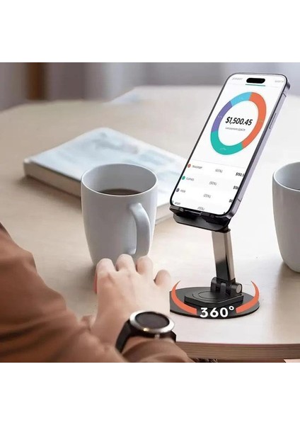 Katlanır 360 Dönen Ayarlanabilir Telefon Tutucu Masaüstü Katlanabilir Telefon Tablet Standı fiyatları