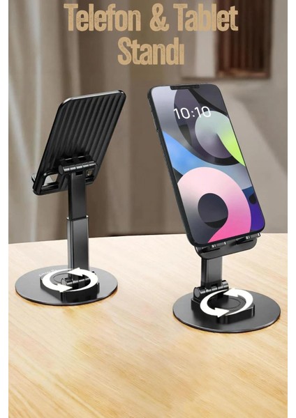 Katlanır 360 Dönen Ayarlanabilir Telefon Tutucu Masaüstü Katlanabilir Telefon Tablet Standı fırsatları