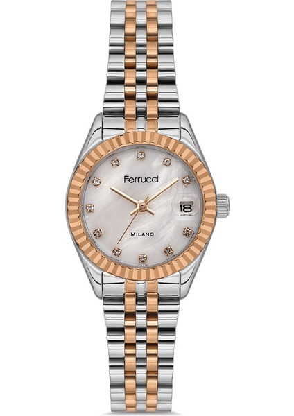 FER.03591M.03 Çelik Kordon Kadın Kol Saati