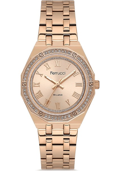 FER.03584M.04 Çelik Kordon Kadın Kol Saati