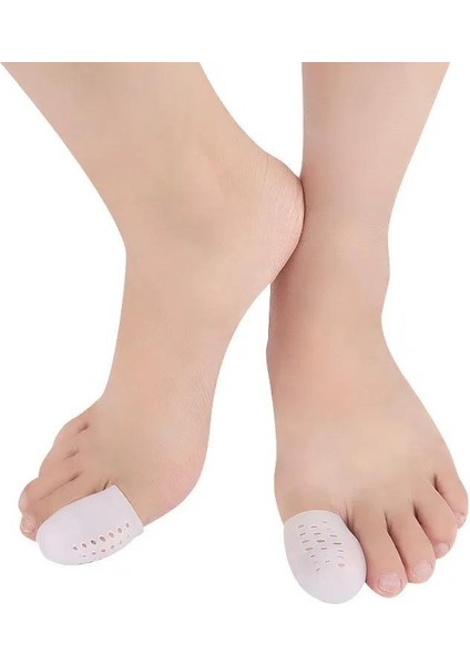 2 Çift Delikli Silikon El Ayak Parmak Deformite Koruyucu 4 cm