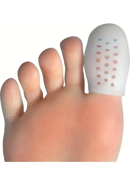 2 Çift Delikli Silikon El Ayak Parmak Deformite Koruyucu 4 cm