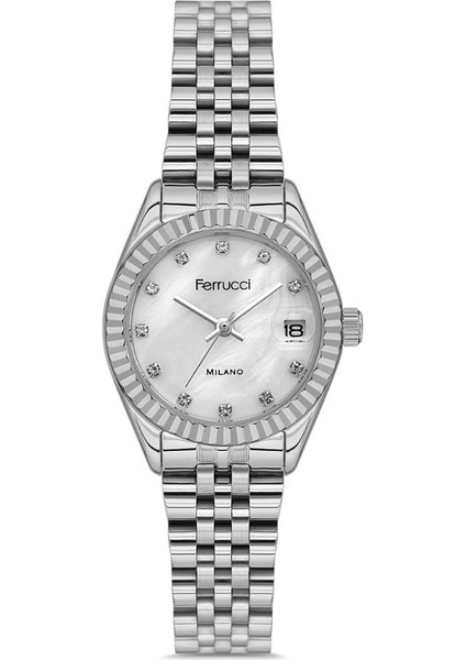 FER.03591M.07 Çelik Kordon Kadın Kol Saati