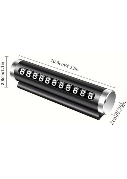 2 Adet Siyah Araç Park Telefon Numaratörü Çevirmeli Ayarlı Torpido Üstü Silindir Numaratör fırsatları