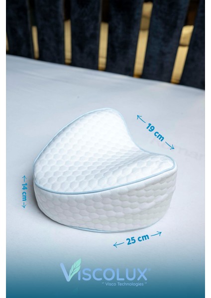 Diz Arası Ortopedik Yastık - V Model Diz Arası Yastık Ortopedik Visco Yastık 25X25X15 Mavi modelleri