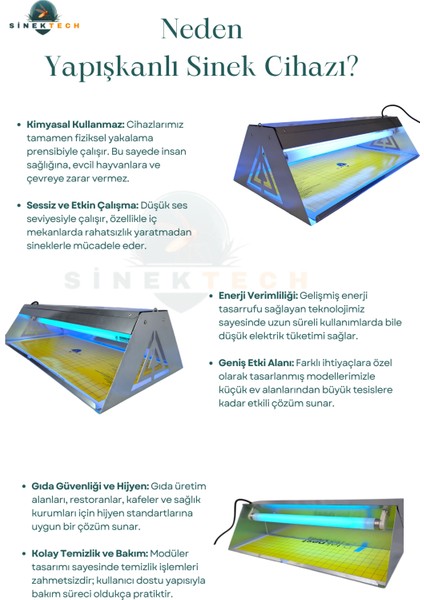 Elektrikli Yapışkan Levhalı Sinek Öldürücü 2X36W 60CM Sinek Cihazı Sinek Tutucu Sinek Yakalama Cihazı indirimleri