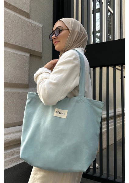 Gabardin Bez Çanta - Bebe Mavi (Mıknatıs Çıt - %100 Pamuk Gabardin)