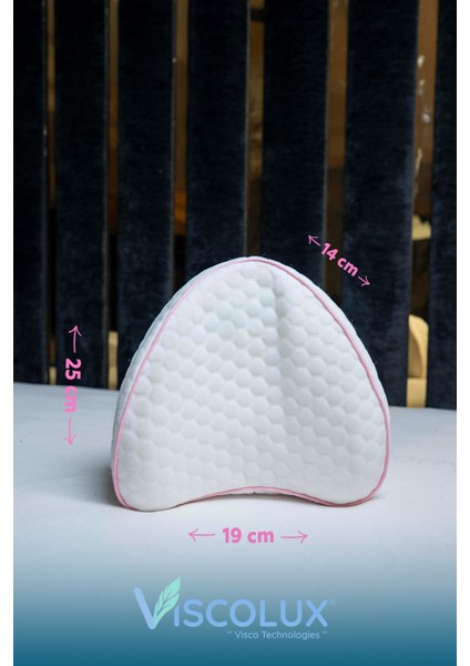 Diz Arası Ortopedik Yastık - V Model Diz Arası Yastık Visco Yastık 25X25X15 Pembe fiyatları