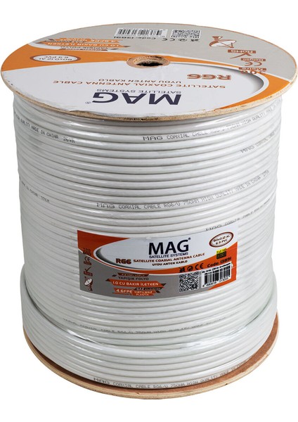 Mag Avangart Rg6/u4 Bakır Sat1 80 Tel Anten Kablosu (300 Metre) (5232) modelleri