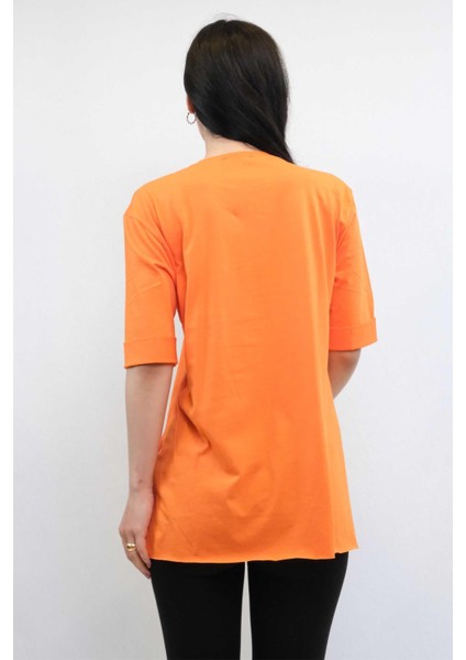 Zincir Aksesuarlı Tshirt Turuncu fiyatları