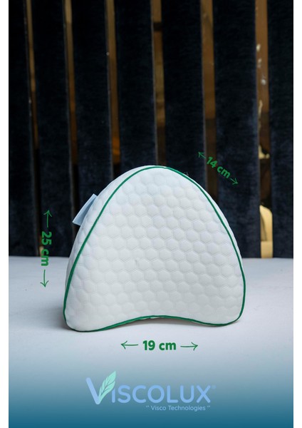 Diz Arası Ortopedik Yastık - V Model Diz Arası Yastık Visco Yastık 25X25X15 Yeşil modelleri