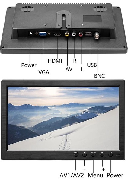 Hdmı-Vga-Bnc-Usb Girişli 12 Volt Çıkışlı 10.1 LCD Monitör fiyatları