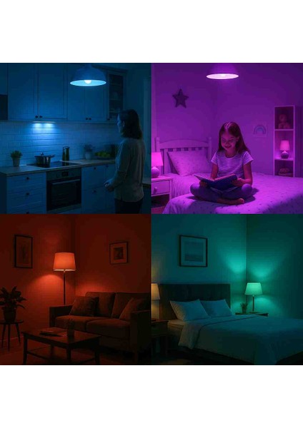 Rgb Led Ampul 16 Renk Değiştiren Uzaktan Kumandalı Abajur & Avize Uyumlu fiyatları
