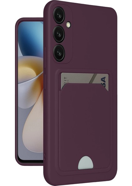 Samsung Galaxy A26 Uyumlu Arka Kamera Korumalı Kart Koyulabilen Silikon Kartlıklı Kılıf Kapak