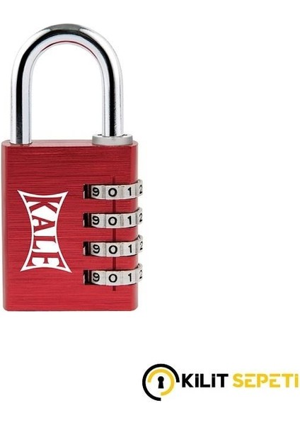 Kale Şifreli Asma Kilit Alüminyum Kırmızı KD001/20-800