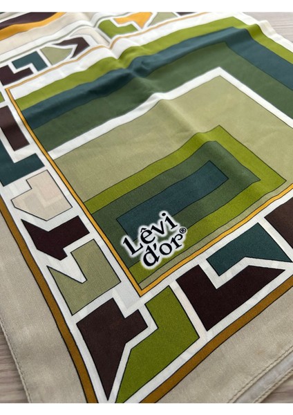 Yeşil Geometrik Desen Royal Şal modelleri