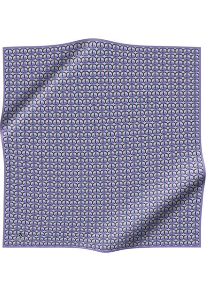 %100 Twill Ipek Geometrik Desenli Lila Renkli 90X90 Eşarp Dikim Şekli : El Dikişi 60779 fiyatları