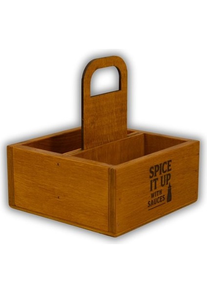 Rustik Sos Sunum Kutusu 4 Ad 95GR Sos Kapasiteli 16X16CM Ketçap Mayonez Taşıyıcı fiyatları