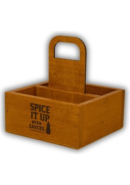 Rustik Sos Sunum Kutusu 4 Ad 95GR Sos Kapasiteli 16X16CM Ketçap Mayonez Taşıyıcı fırsatları