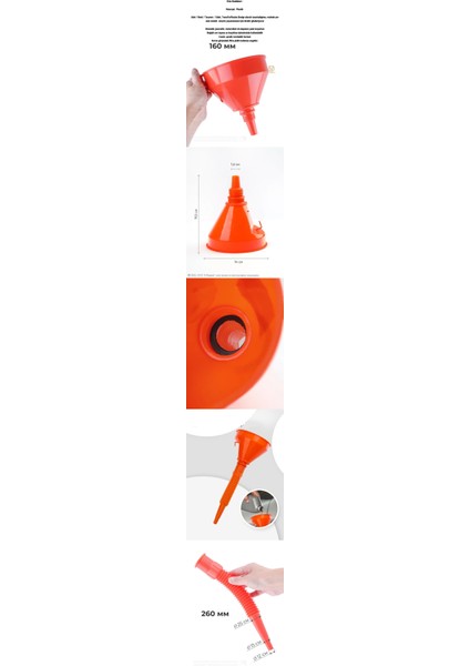 Turk 16 cm Çap Büyük Huni Süzgeçli Yakıt Yağ Hunisi Jeneratör Hunisi - GMS9814-2318 fiyatları