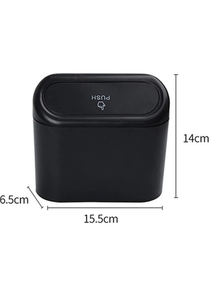 Volkswagen Caddy 2010-2011-2012-2013-2014-2015 Oto Araba Çöp Kutusu Organizer Itme Kapaklı Çöp Kovası Siyah fiyatları