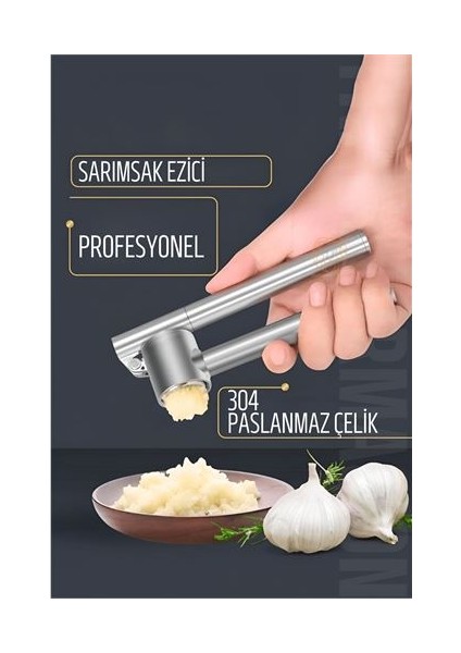 Turk Sarımsak Ezici 304 Paslanmaz Çelik - GMS4410-9932
