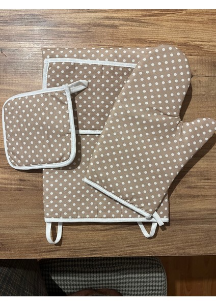 3lü Set Sıvı Geçirmez Mutfak Önlüğü, Isıya Dayanıklı Fırın Eldiveni ve Tutacak Takımı modelleri