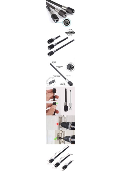 Turk 6 10 15 cm 3 Lü Bits Uzatma Adaptörü - GMS1594-6808 fiyatları