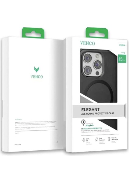 Venco iPhone 15 Pro Max Puskas Magsafe Kapak - Siyah modelleri