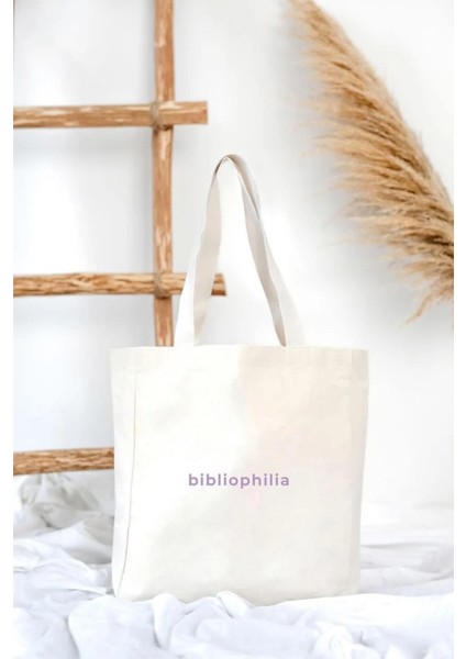 Kanvas Bez Çanta - Bibliophilia (Çıtçıt- Iç Cep - %100 Pamuk)