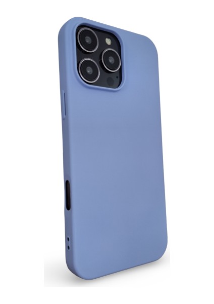 iPhone 16 Pro Max Uyumlu Kılıf Kadife Lansman Soft Yumuşak Liquid Silikon Kamera Korumalı Kapak